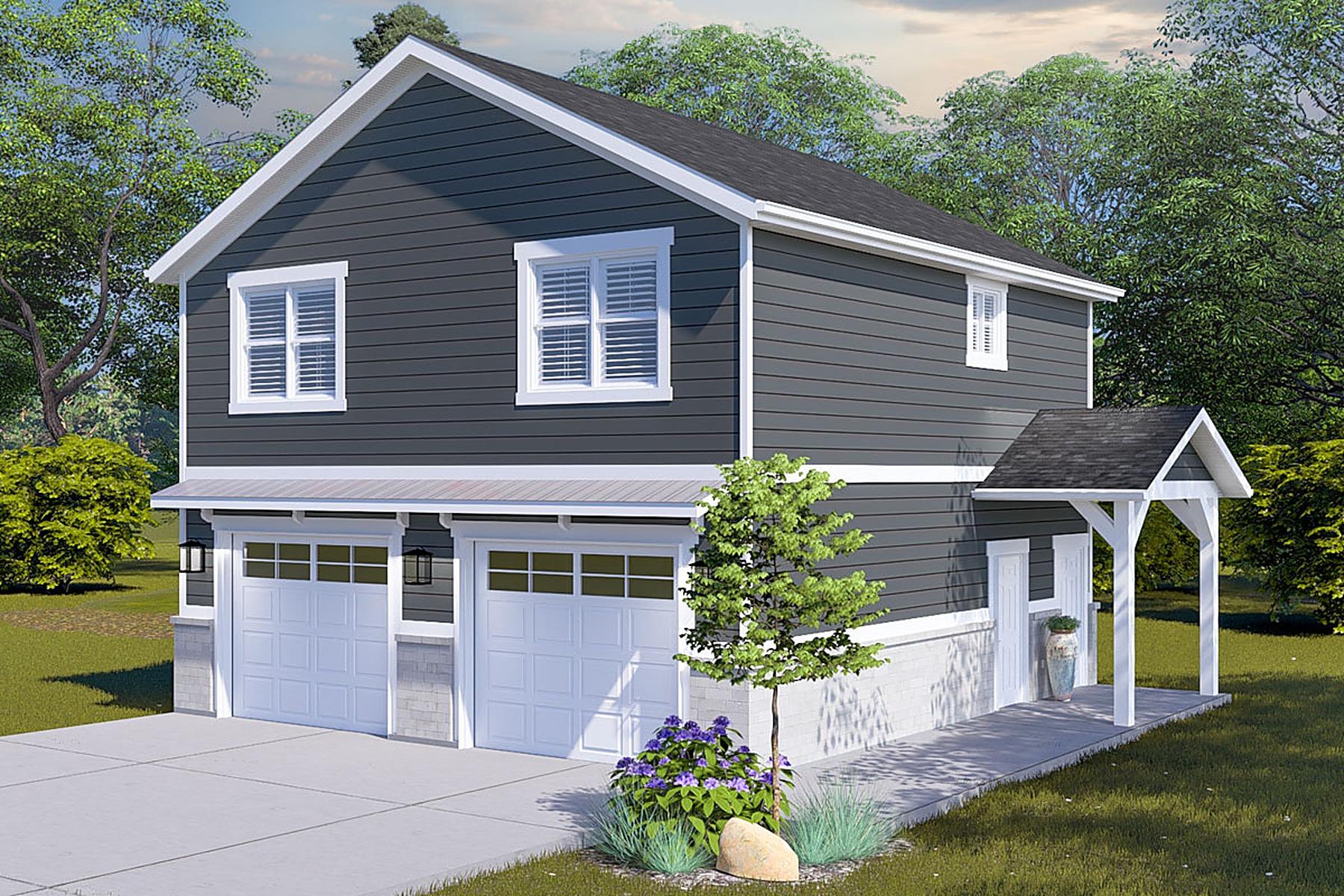 The Ossipee architectural model render — 1049 sq ft ADU by Langone Site Services